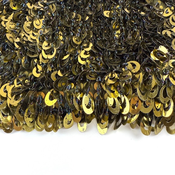 Vintage Y2K 2000s Gold Sequin beaded Shoulder Bag - Party / Club Kid Style - Picture 5 of 8